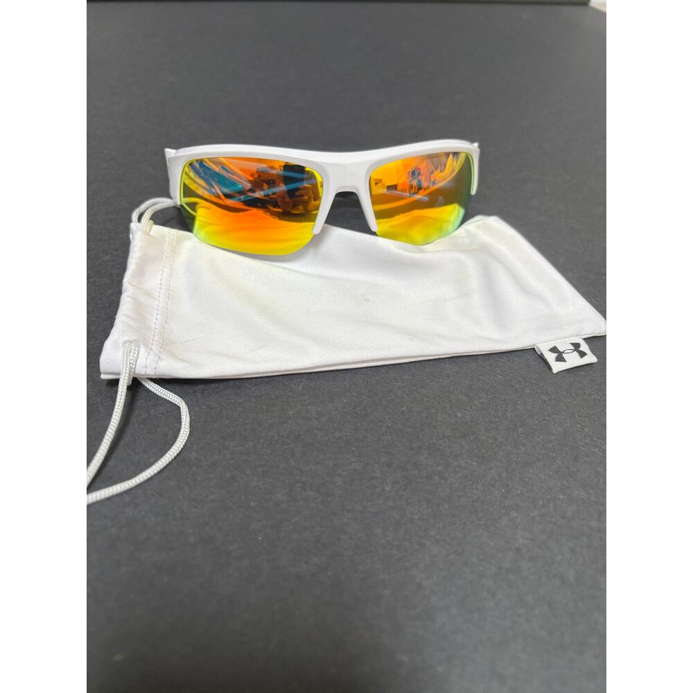 Under Armor White "Big Shot" Framed Sports Sunglasses NWT